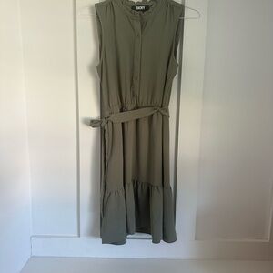 DKNY Sage Green Button-Down Midi Dress Size 4